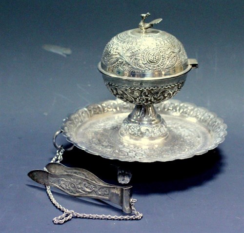 Lot 231 - An Indian metalwares incense burner 
