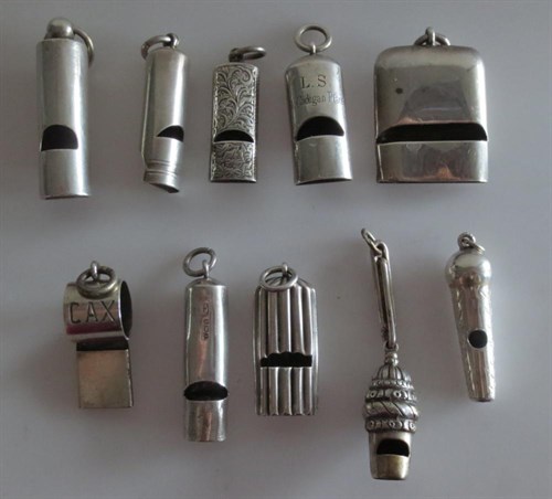 Lot 400 - A Victorian silver whistle
