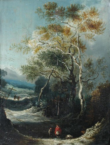 Lot 529 - English School (19th Century) - Travellers on...