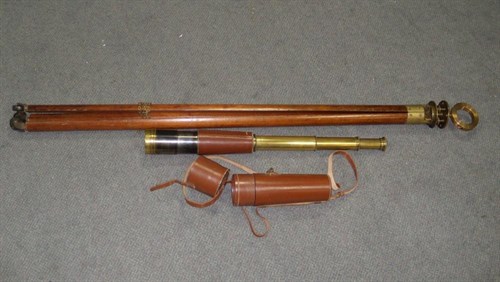 Lot 703 - A 20th century 'G F Smith & Son Ltd., Scarborough' telescope and adapted tripod