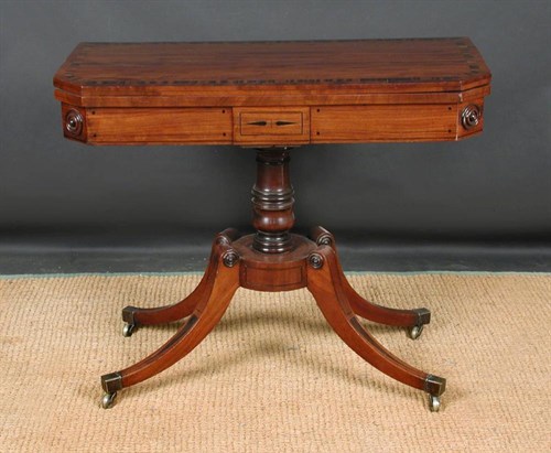 Lot 892 - A Regency mahogany pedestal card table, circa 1810