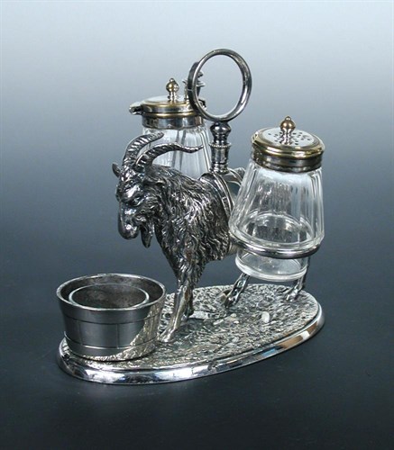 Lot 285 - An electroplate cruet frame
