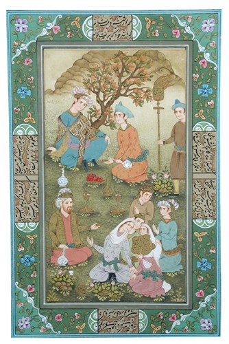 Lot 710 - A 19th century Persian miniature