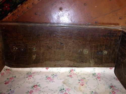 Lot 827 - A George III oak dresser base, circa 1770