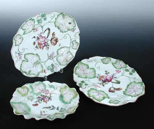 Lot 23 - Three mid 18th century Derby dishes