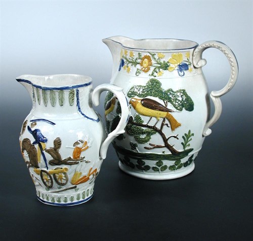 Lot 6 - Two early 19th century Pratt ware jugs