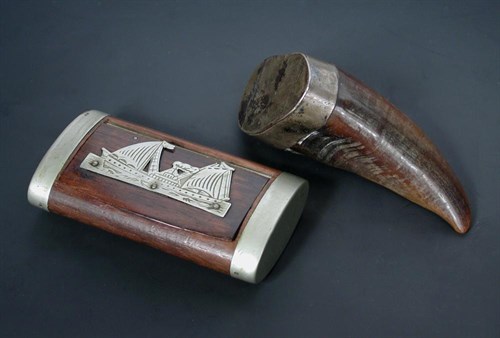 Lot 390 - A Scottish silver mounted snuff box formed from a deer's hoof