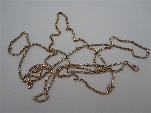 Lot 118 - A 19th century belcher link longchain