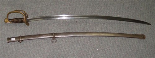 Lot 689 - A US Civil War era Light Cavalry sabre by Emerson and Silver, Trenton, NJ,  dated 1865