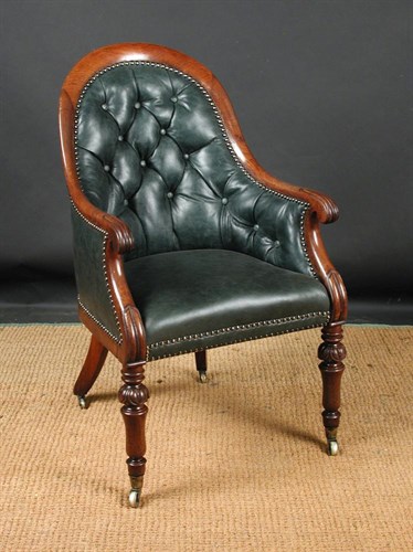 Lot 899 - A William IV mahogany library chair