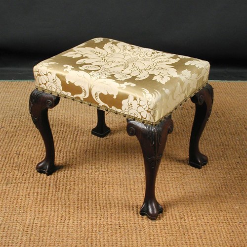 Lot 854 - A George II revival mahogany stool,  19th century
