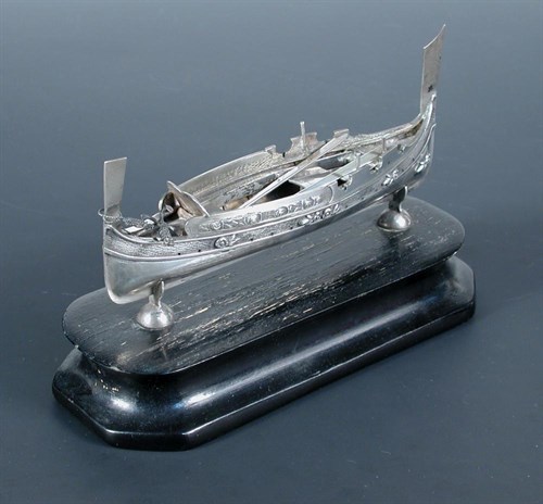 Lot 297 - A Maltese metalwares model Dghajsa