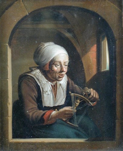 Lot 507 - J S Sedley, in the Manner of Gerrit Dou (Dutch, 1613-1675)