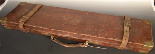 Lot 635 - A Fred T. Baker oak and leather motoring case