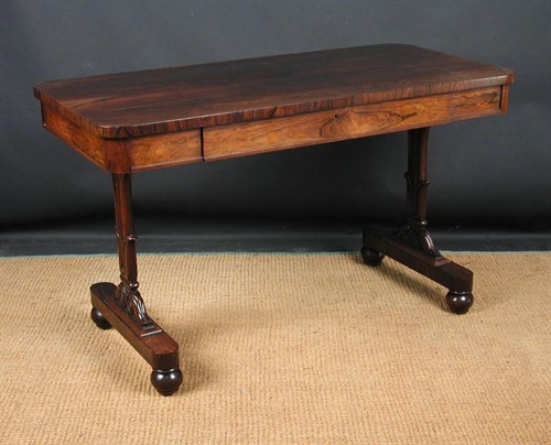 Lot 875 - An early Victorian rosewood library table, circa 1840