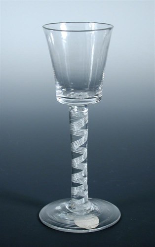 Lot 63 - A mid 18th century air twist wine glass