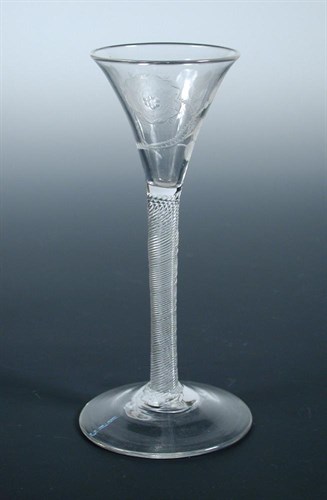 Lot 70 - A mid 18th century Jacobite glass
