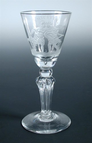 Lot 77 - A Silesian stemmed goblet, circa 1730-40