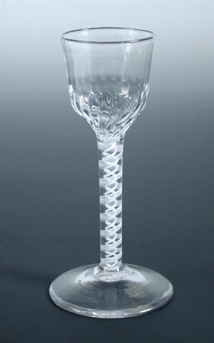 Lot 78 - An opaque twist wine glass