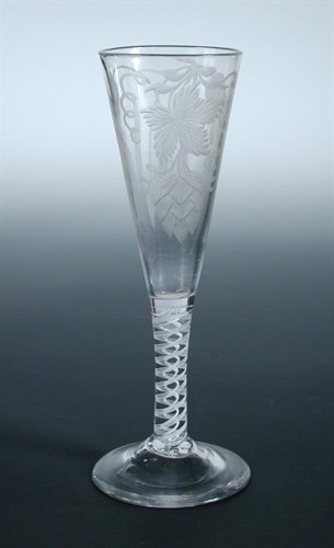 Lot 86 - An 18th century air twist ale glass