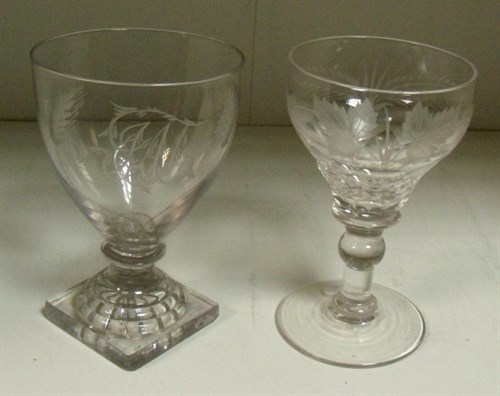 Lot 94 - A rummer and an ale glass