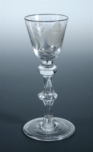 Lot 99 - A mid 18th century wine glass