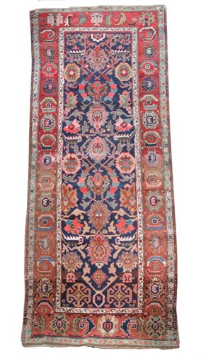 Lot 930 - A Kurdish wool runner, circa 1880