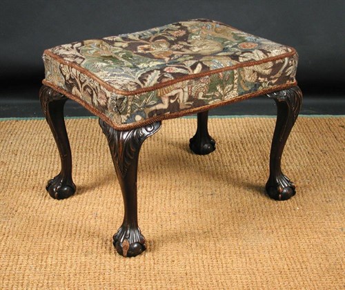 Lot 841 - A George II revival mahogany stool