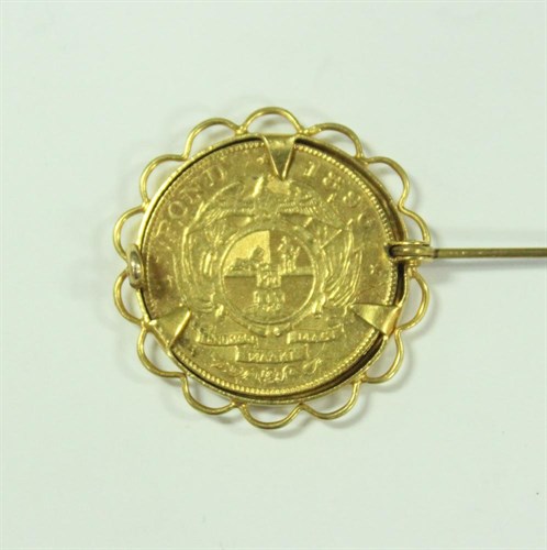 Lot 282 - A South African gold Pond coin, 1896