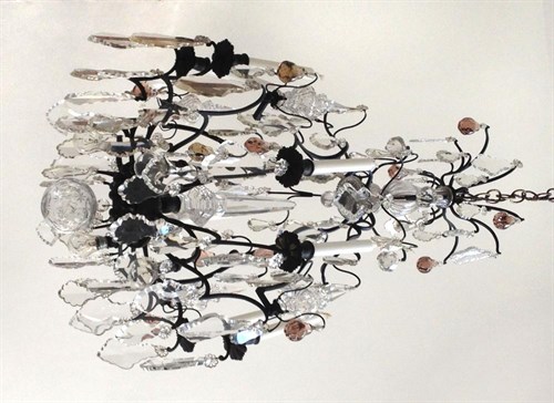 Lot 860 - A 19th century French bronze chandelier