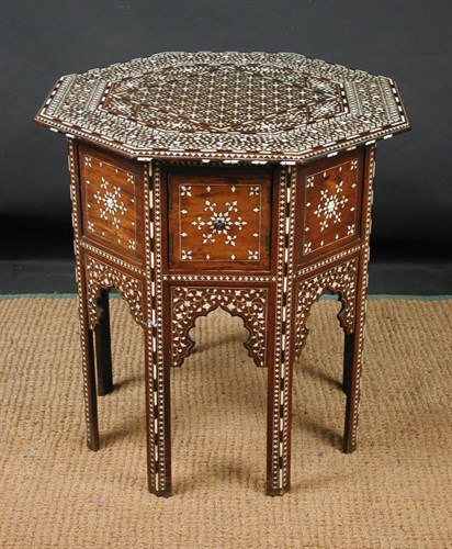 Lot 905 - A 19th century Ottoman octagonal table