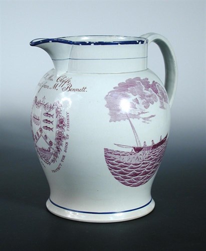 Lot 5 - An early 19th century pearlware jug