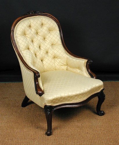 Lot 911 - A William IV rosewood framed armchair
